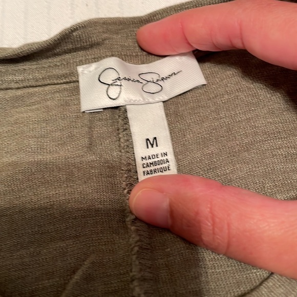 Jessica Simpson midweight maxi length army green Tshirt dress - Picture 3 of 4